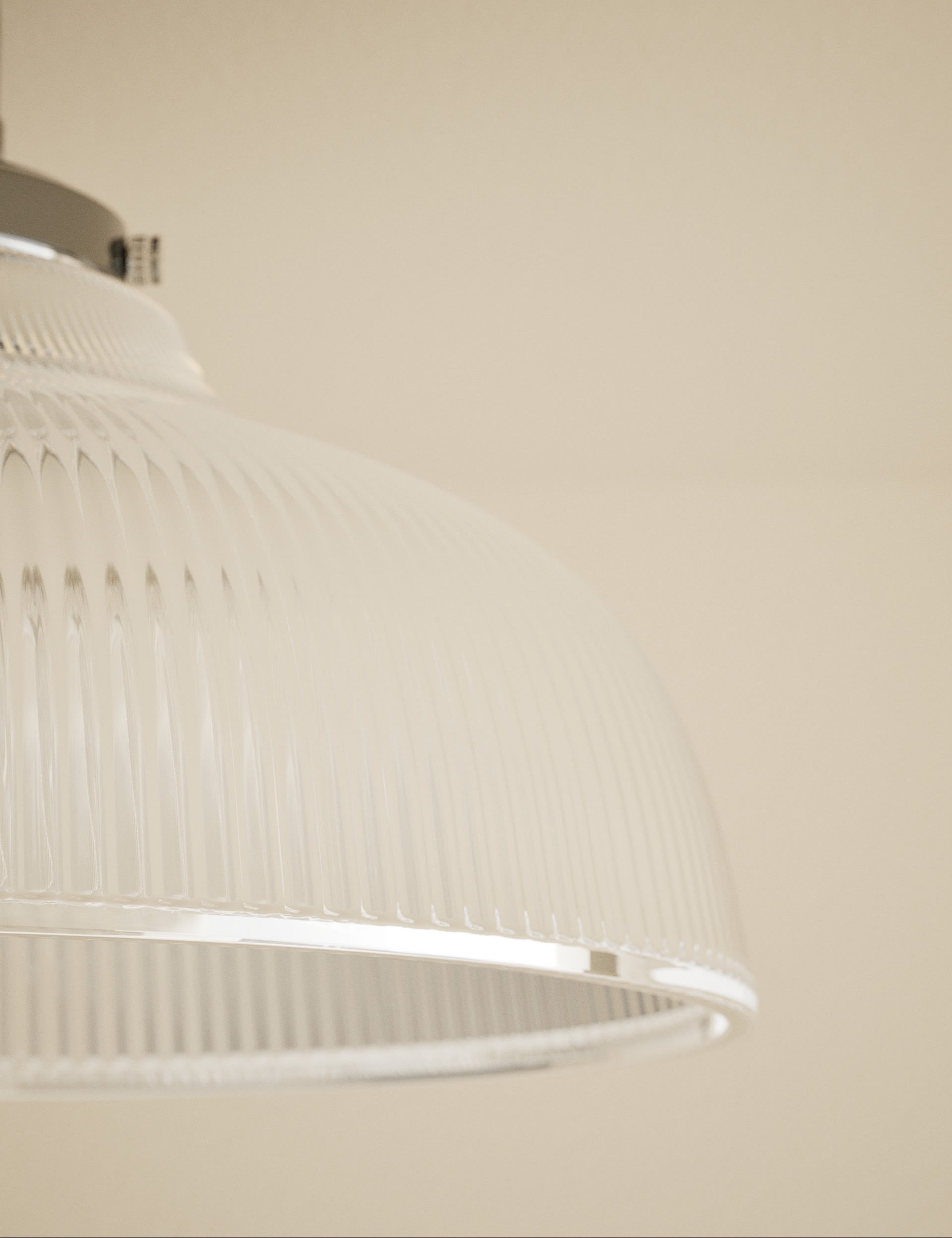 Florence flush ceiling light clear glass shade 30cm - British product