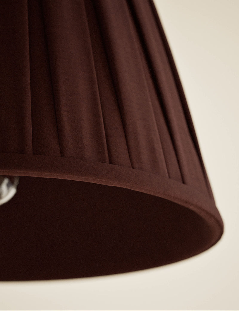 Fabric wide pleated lampshade, UK version