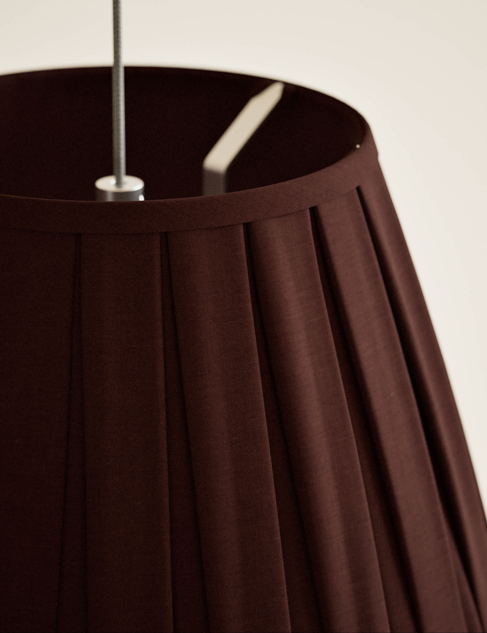 Fabric wide pleated lampshade, UK version
