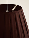 Fabric wide pleated lampshade, UK version
