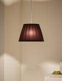 Fabric wide pleated lampshade, UK version