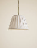 Fabric wide pleated lampshade, UK version