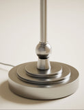 Blair table lamp with metal finish and linen shade (British brand)