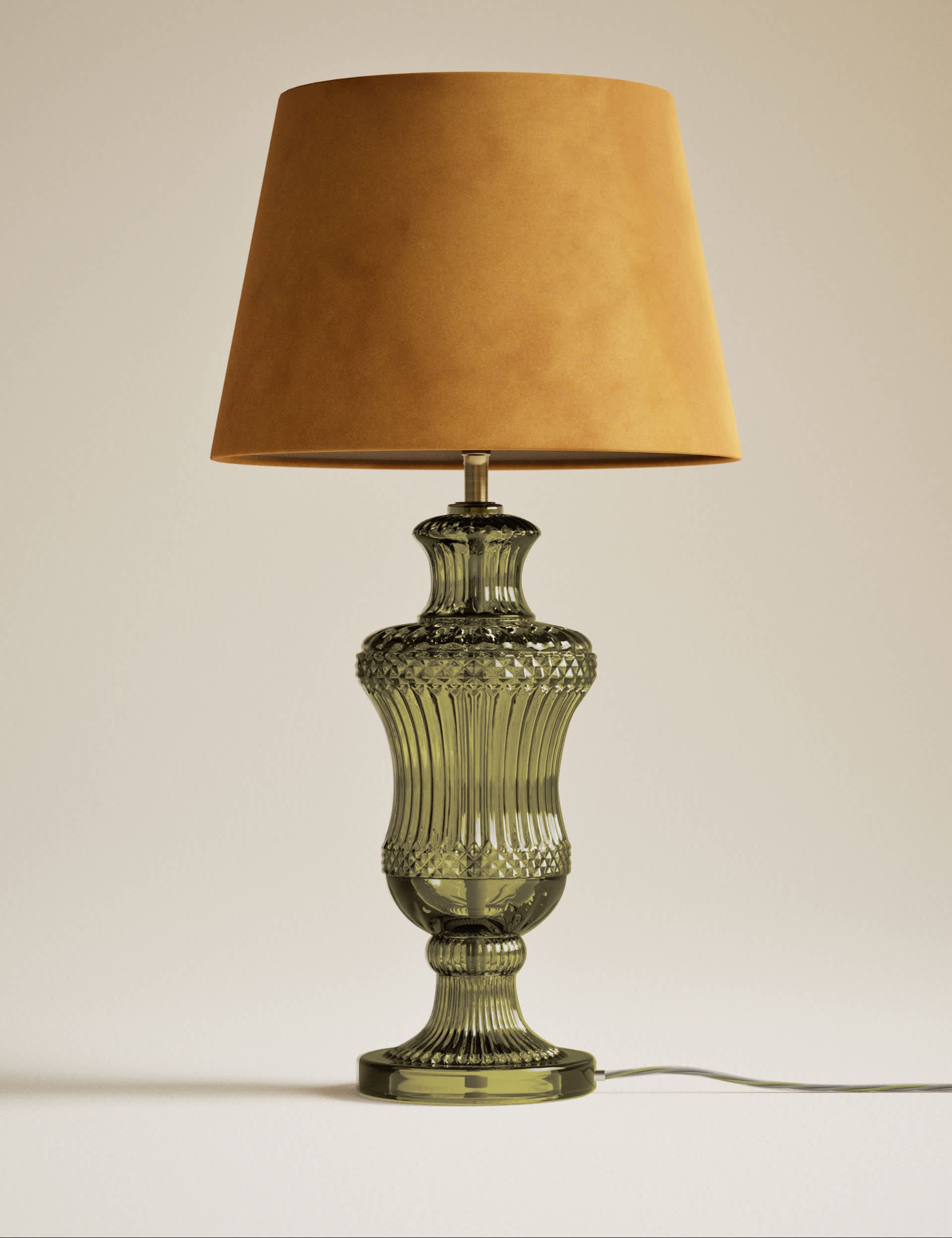 Loretta table lamp glass base 55.5 cm, imported from the UK