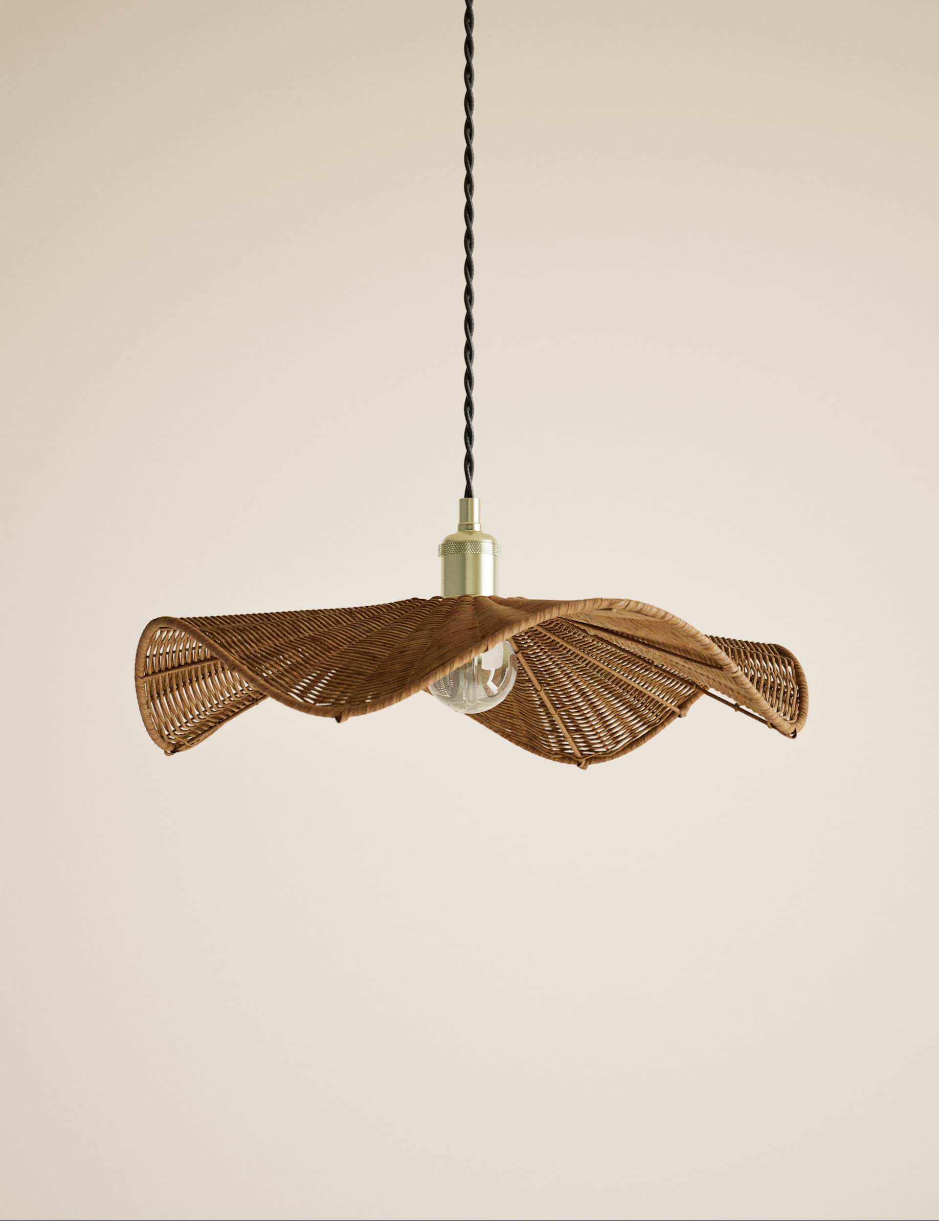 Rocco rattan ceiling lamp shade 45 cm diameter, imported from the UK
