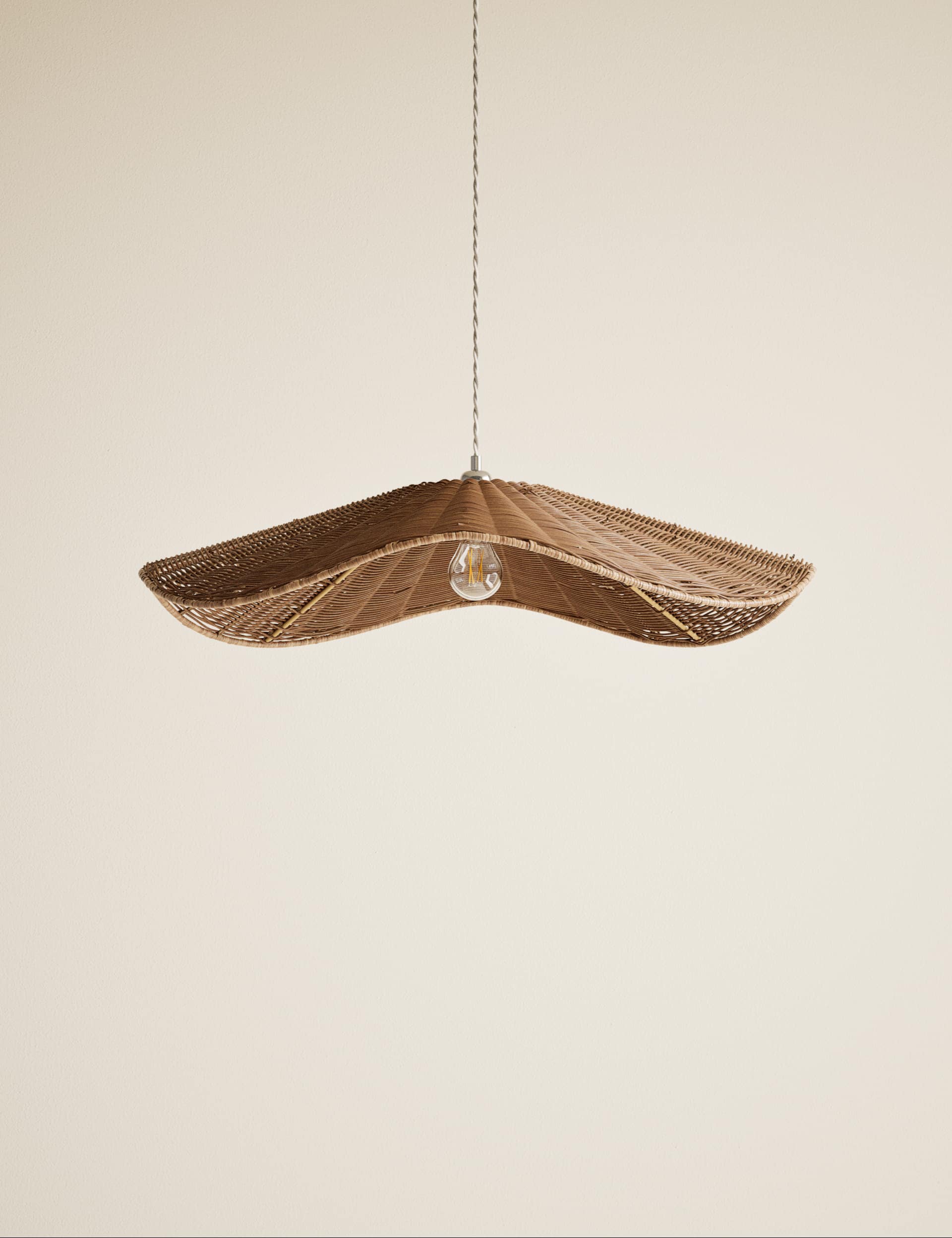 Rocco rattan lamp shade large easy fit (British brand)