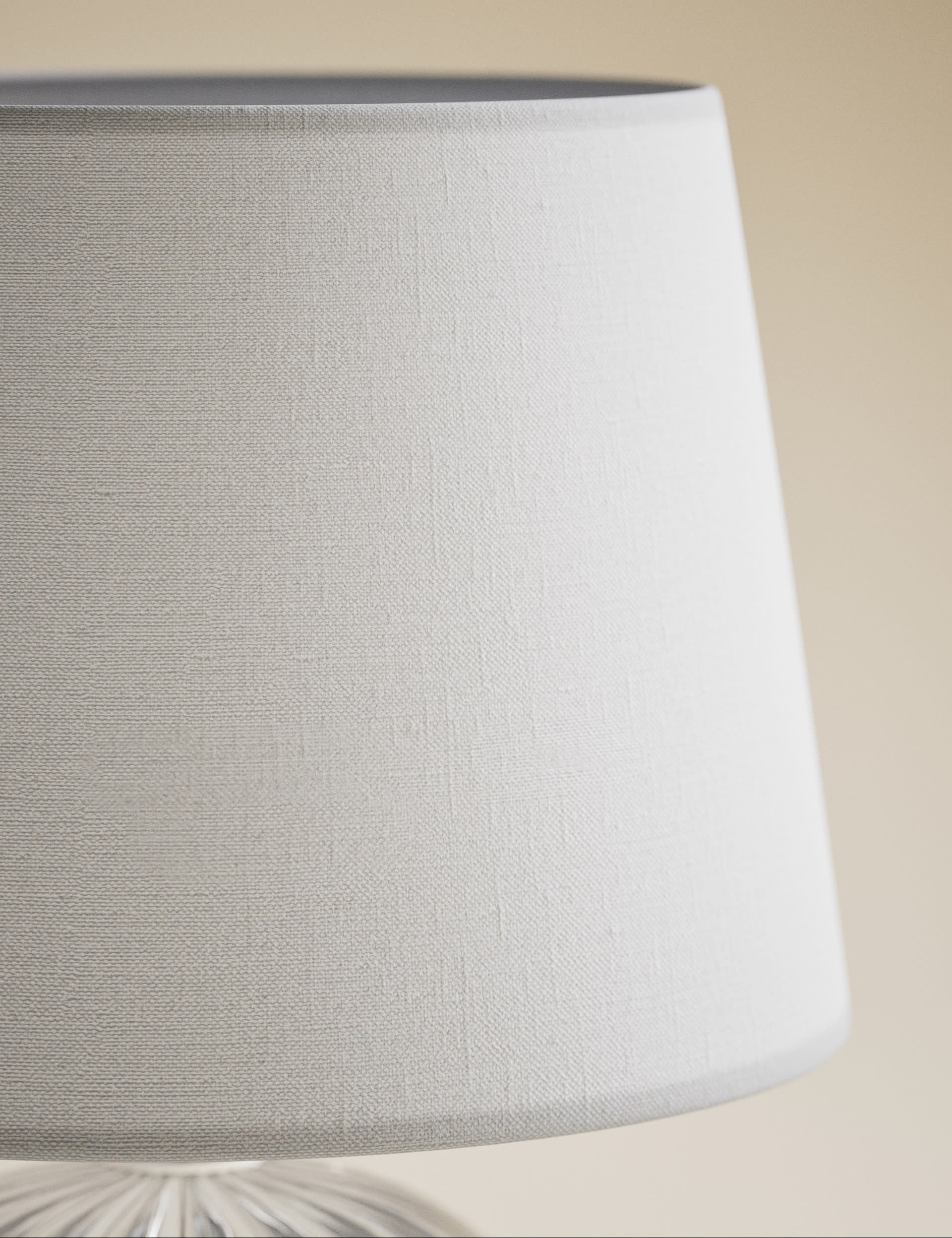 Glass table lamp with tapered shade 30 cm tall (British brand)