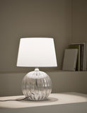 Glass table lamp with tapered shade 30 cm tall (British brand)