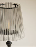Rechargeable table lamp with metal base and acrylic shade - British product