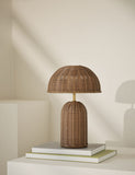 Colby rechargeable rattan table lamp cordless - British product