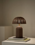 Colby rechargeable rattan table lamp cordless - British product
