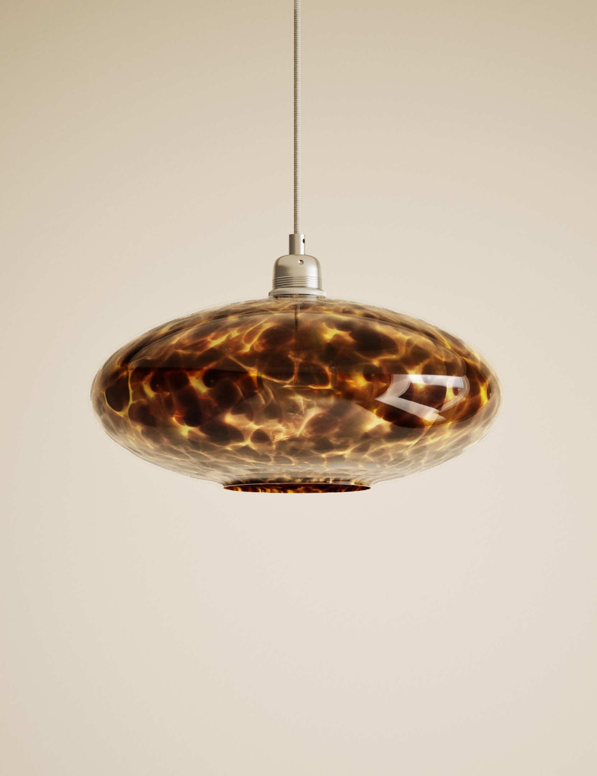 Glass tortoise shell easy fit shade - British product