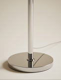 Amelia ridged floor lamp with polished chrome finish, UK version