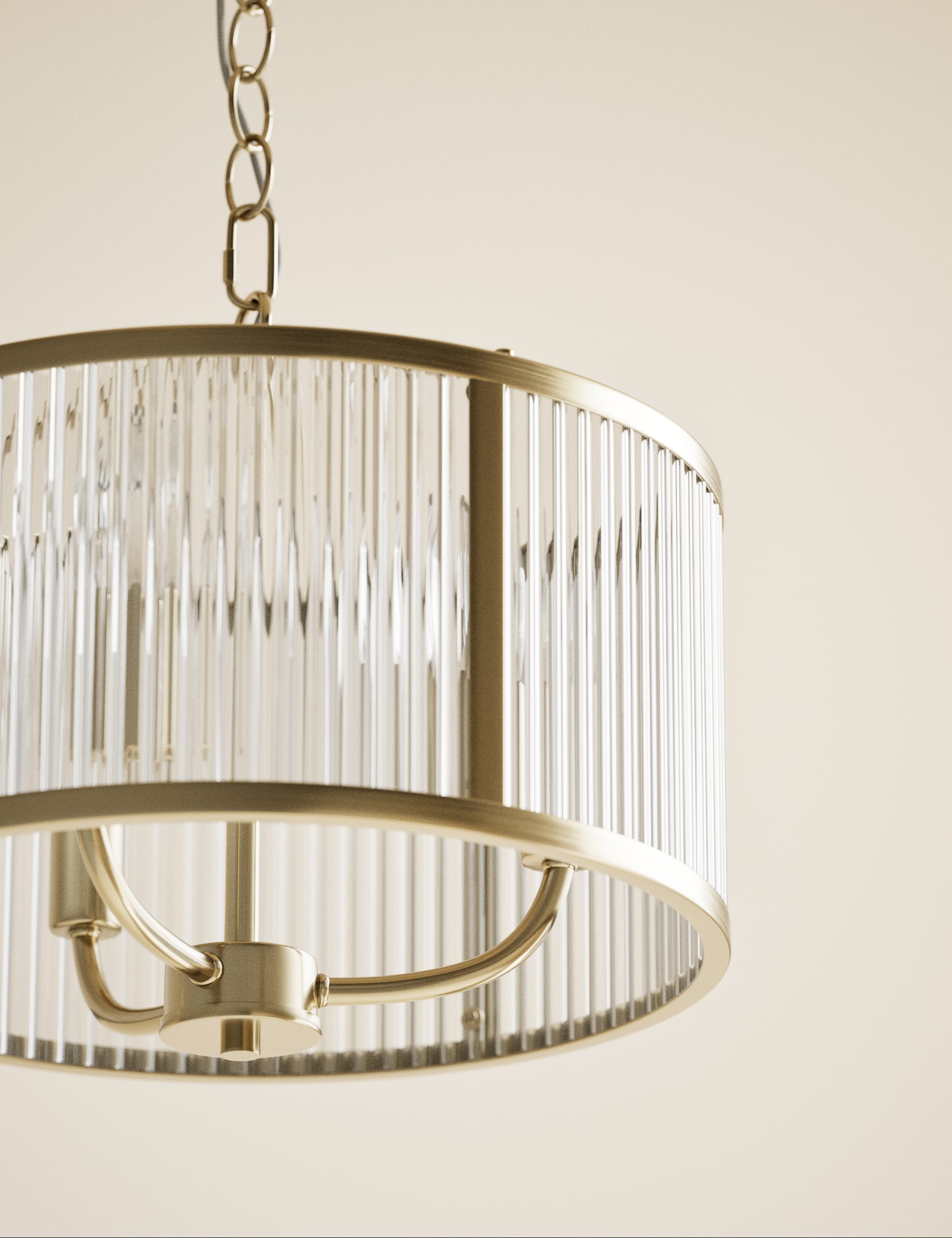 Monroe chrome pendant light 102cm (British brand)