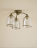 Core multi flush ceiling light antique brass finish, UK version