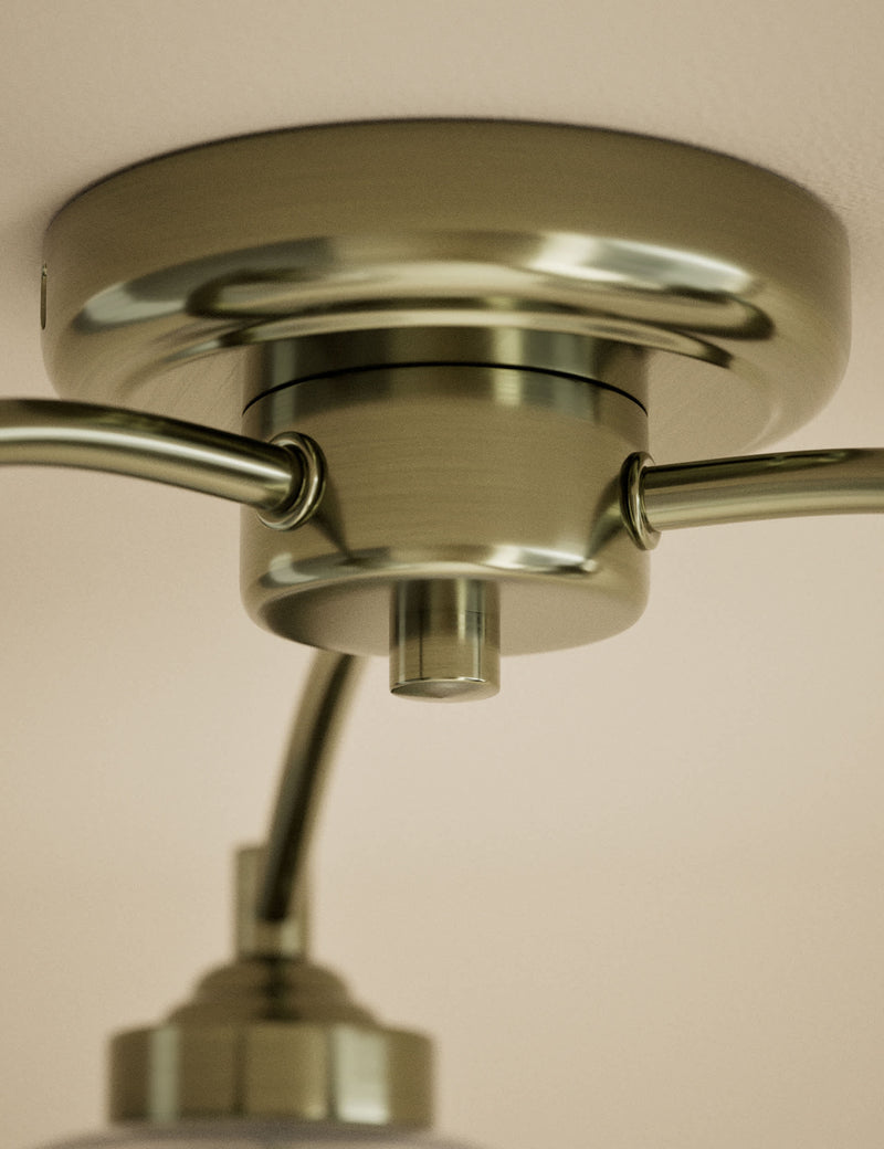 Core multi flush ceiling light antique brass finish, UK version