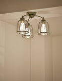 Core multi flush ceiling light antique brass finish, UK version