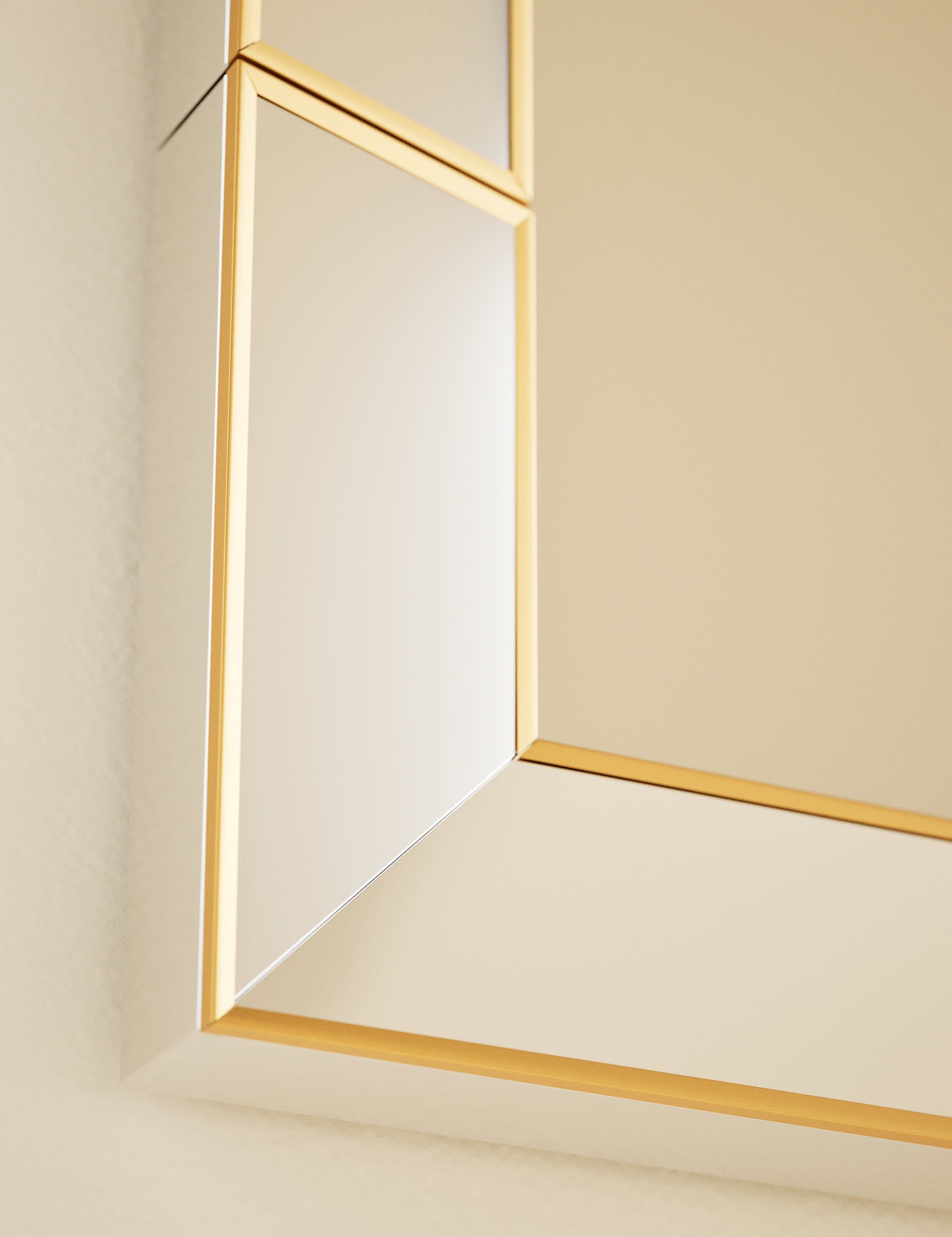 Bevelled rectangular wall mirror 10.8kg - British product