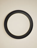 Classic carved round mirror with wooden frame 90 cm - British product