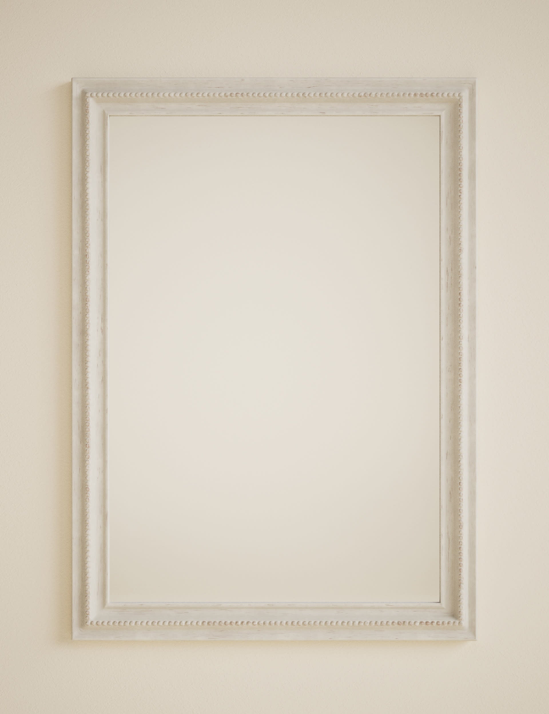Rectangular wall mirror with wooden frame 90cm x 65cm - British product
