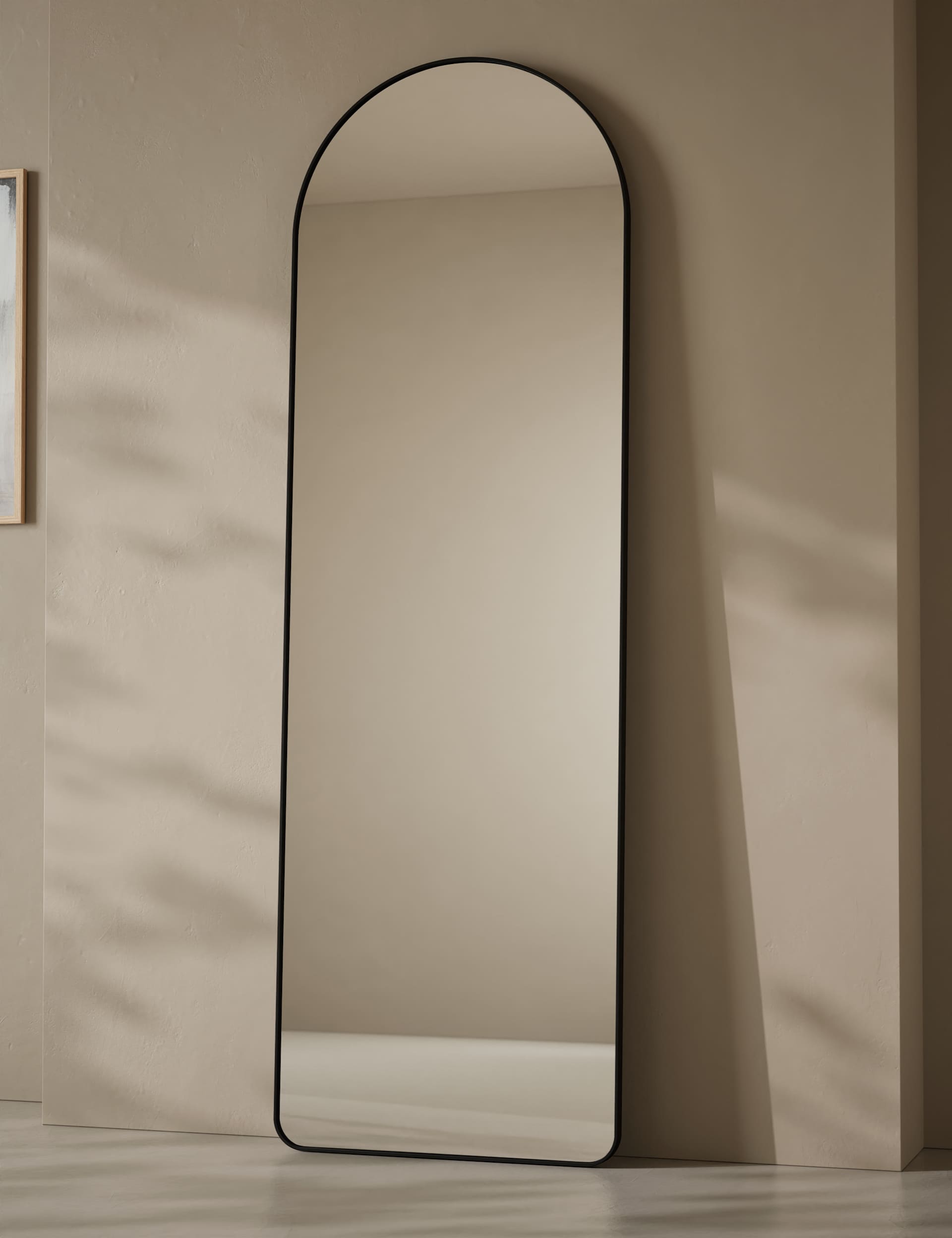 Arch full length mirror antique brass frame - British product