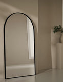 Gold metal arch free standing mirror, UK version