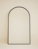 Gold metal arch free standing mirror, UK version