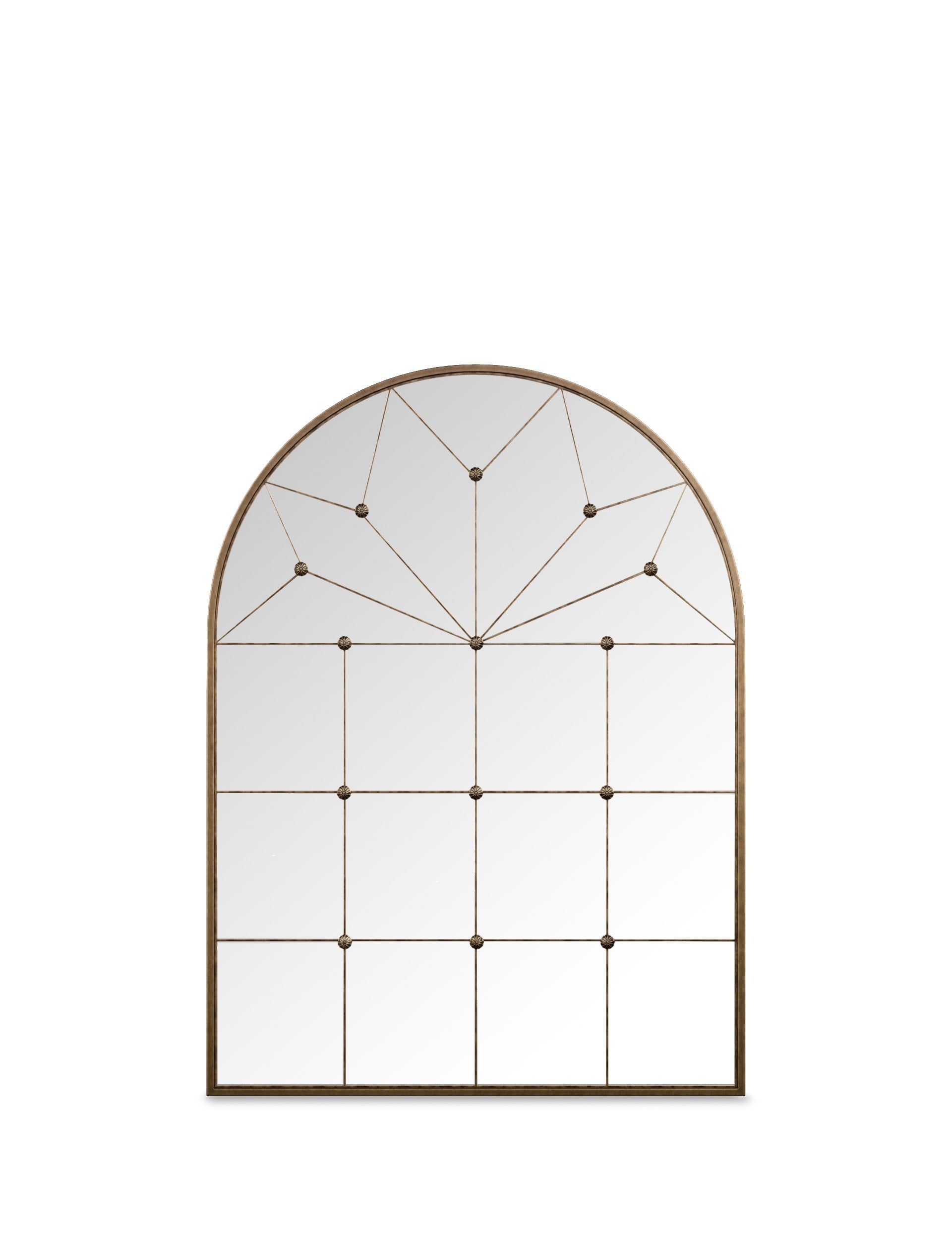 Metal arch wall mirror medium size from a British brand