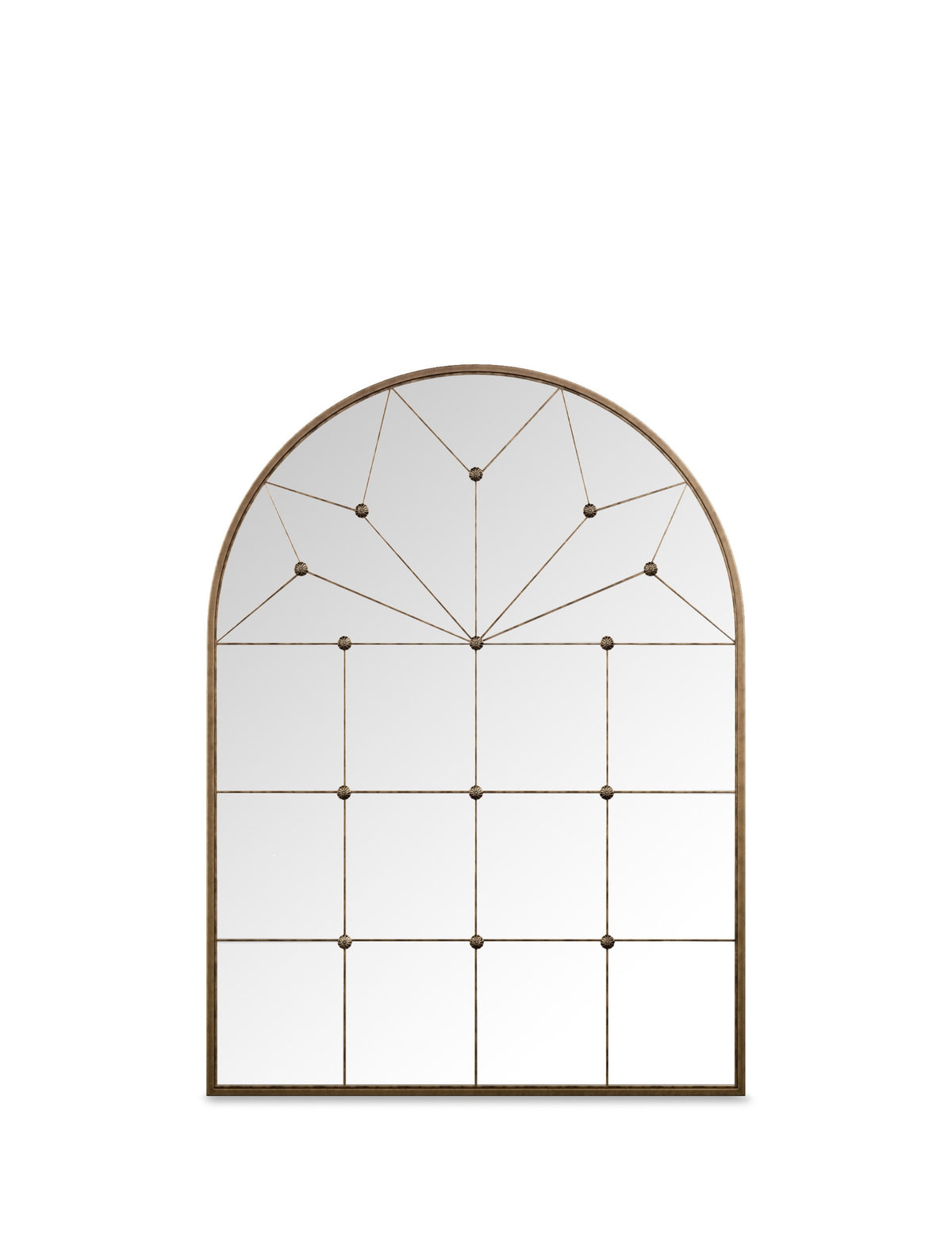 Metal arch wall mirror medium size from a British brand