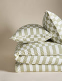 Cotton rich geometric bedding set double-sided print - British product