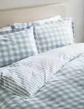 Gingham bedding set pure cotton reversible design (British brand)