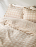 Gingham bedding set pure cotton reversible design (British brand)
