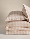 Gingham bedding set pure cotton reversible design (British brand)