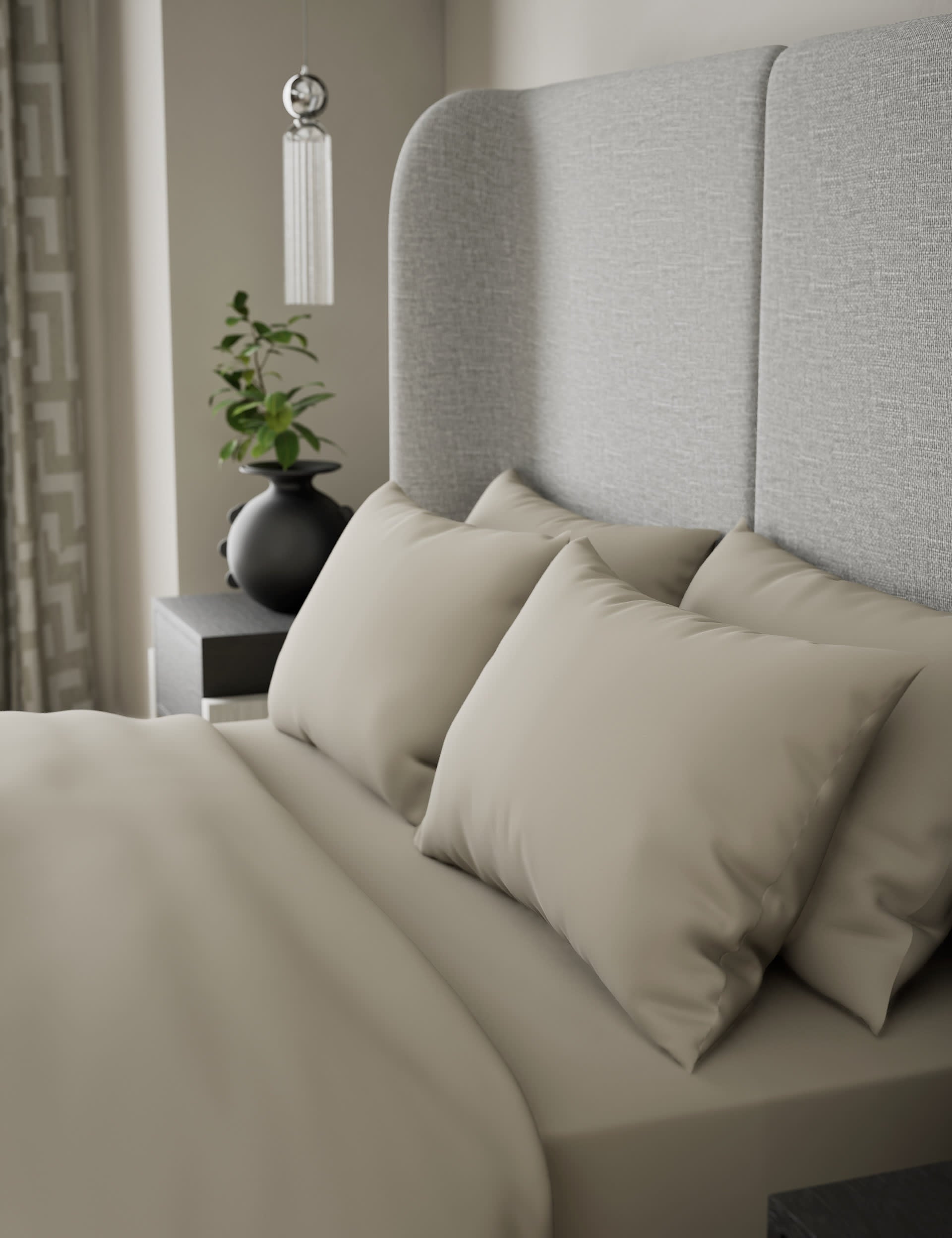 M&S X Kelly Hoppen 2 Pack 500 Thread Count Cotton Sateen Pillowcases