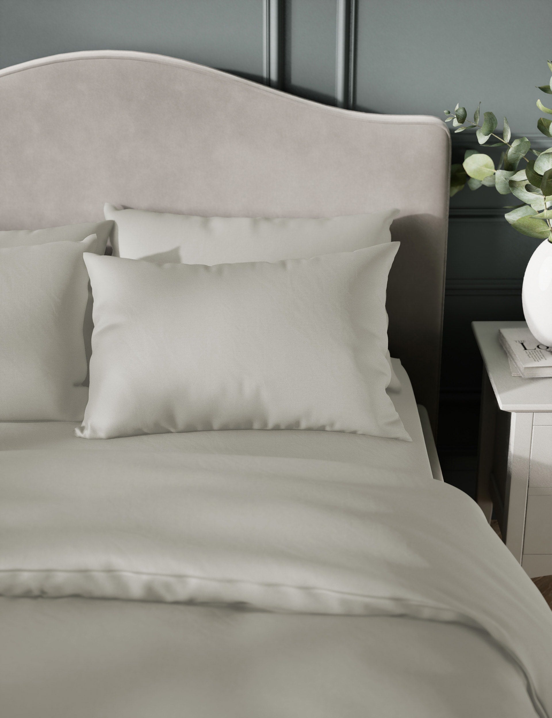 2 Pack Egyptian Cotton Sateen 400 Thread Count Pillowcases