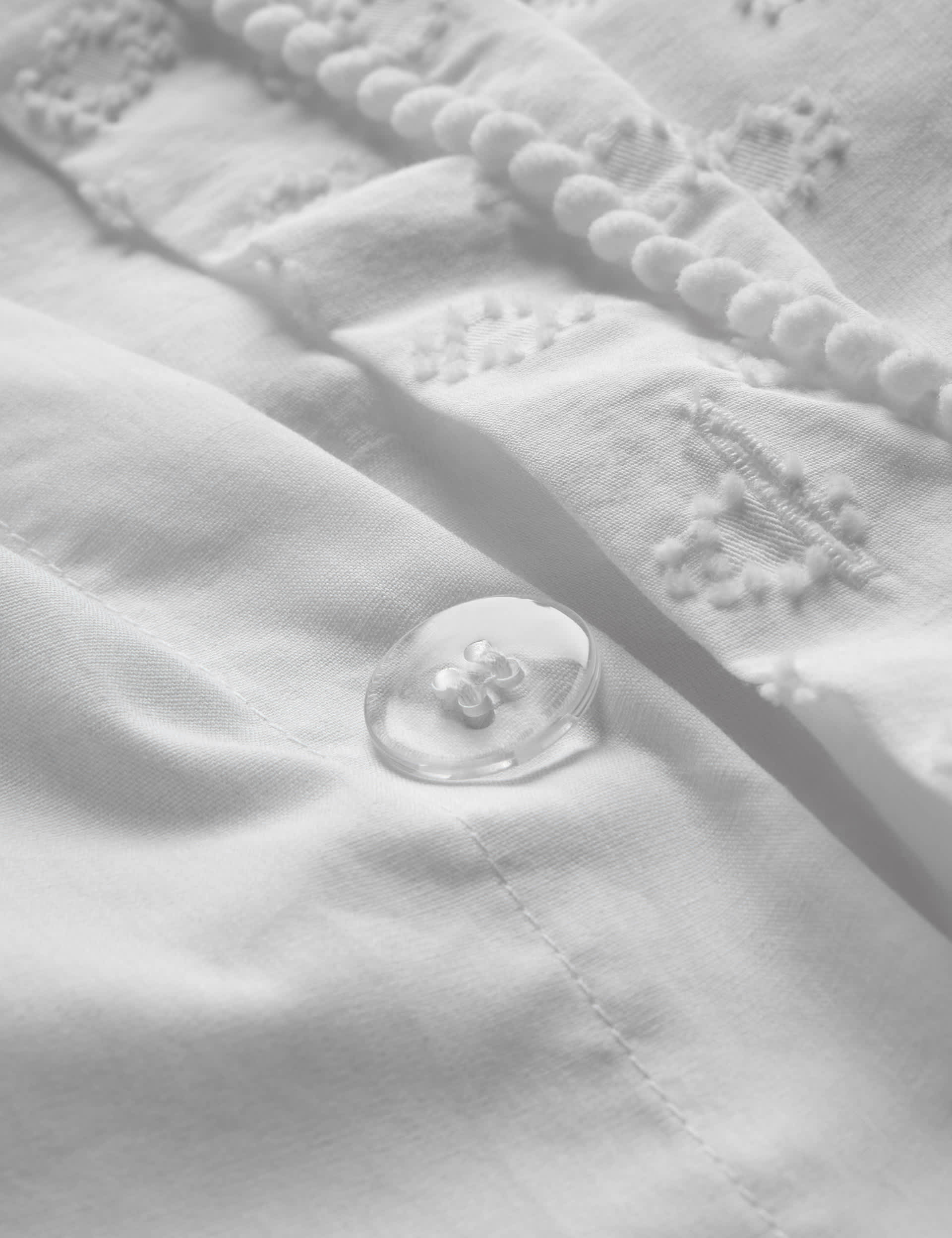 Pure Cotton Pom Pom Dobby Bedding Set