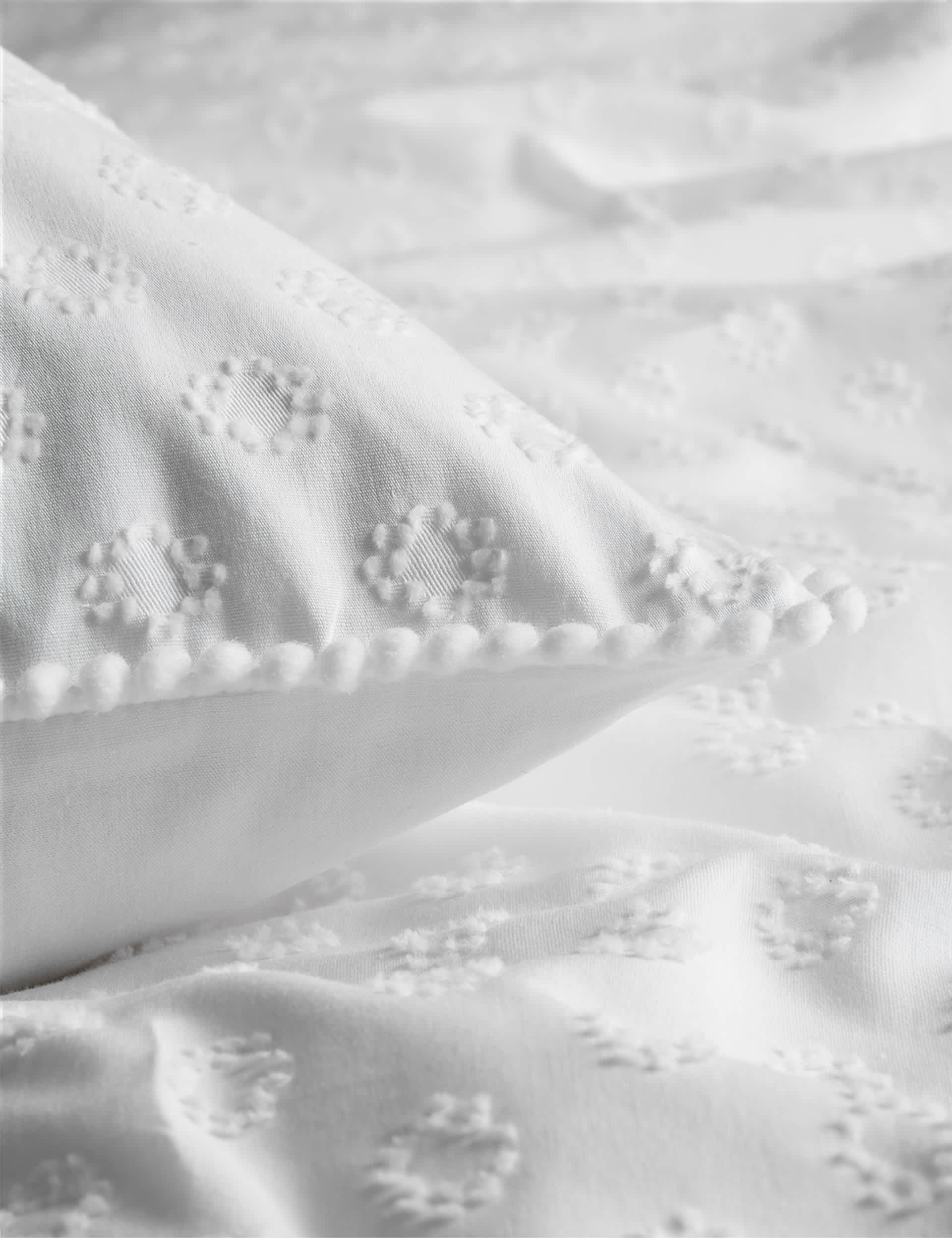 Pure Cotton Pom Pom Dobby Bedding Set