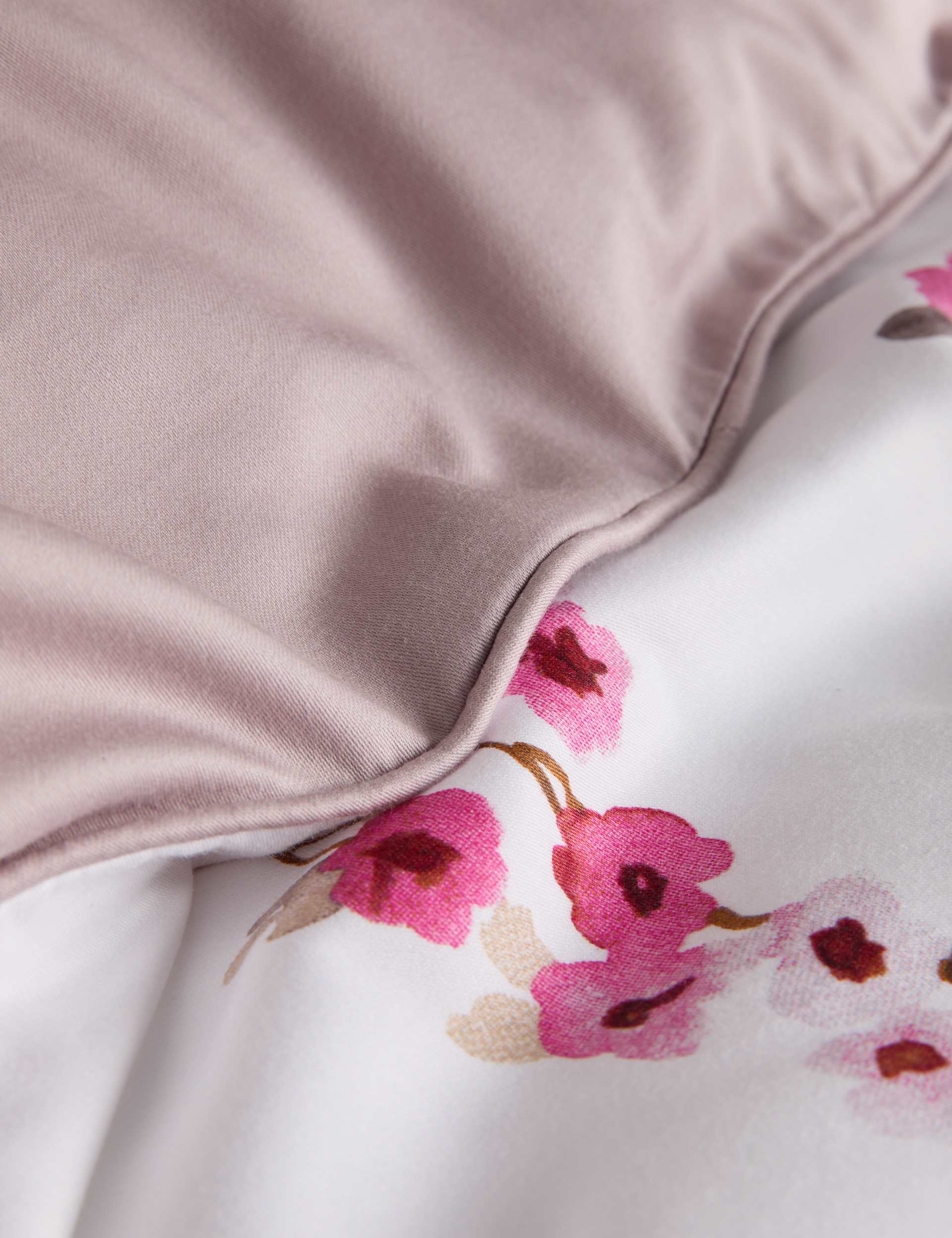 Pure cotton sateen cherry blossom bedding set, imported from the UK