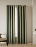 Basketweave eyelet curtains, imported from the UK