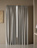 Textured herringbone eyelet curtains (British brand)