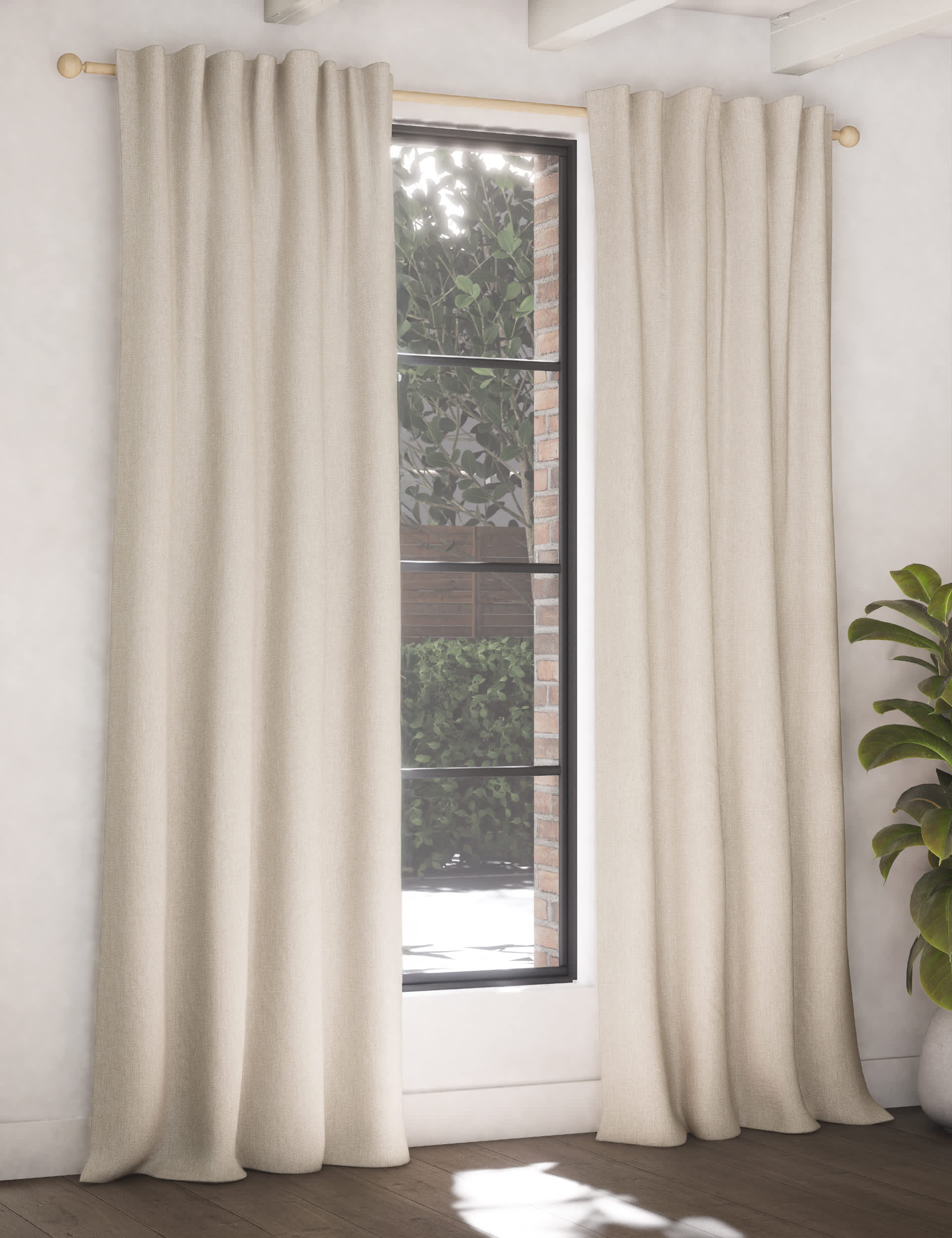 Brushed multiway blackout curtains for privacy, UK version
