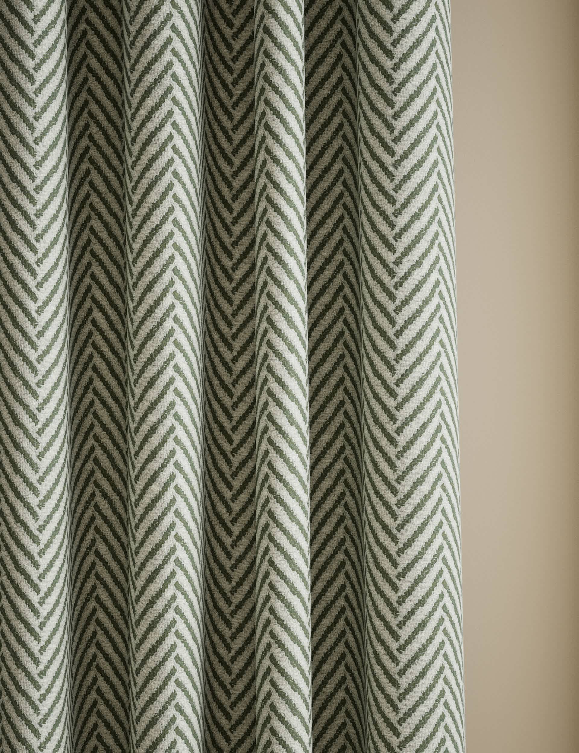 M&S Textured Herringbone Eyelet Curtains