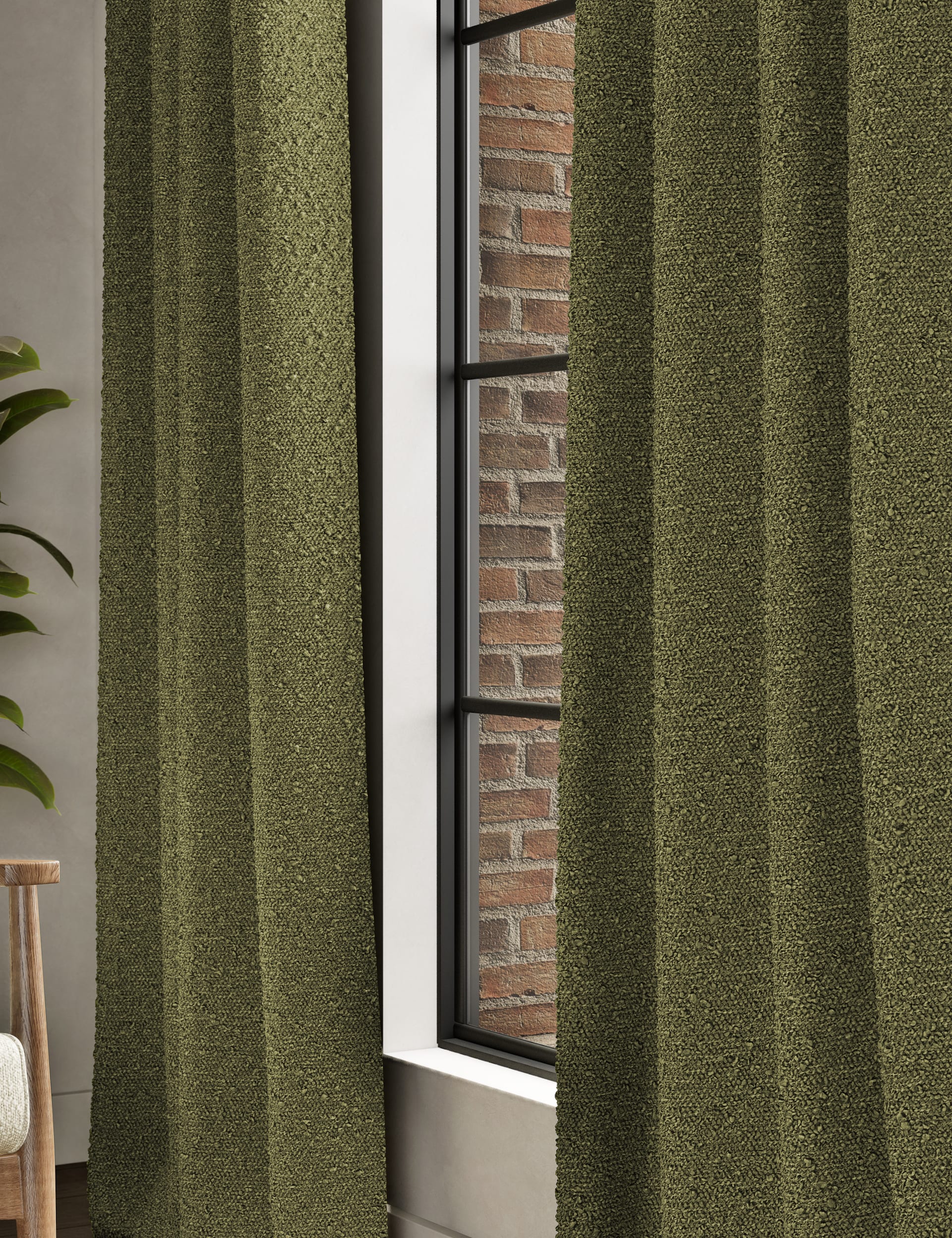 M&S Bouclé Eyelet Curtains