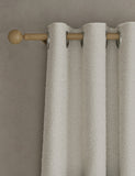 Bouclé eyelet curtains 100% polyester, imported from the UK