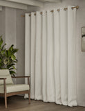 Bouclé eyelet curtains 100% polyester, imported from the UK