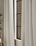 Bouclé eyelet curtains 100% polyester, imported from the UK