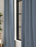 M&S Chenille Geometric Eyelet Curtains