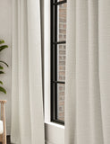 Chenille Geometric Eyelet Curtains