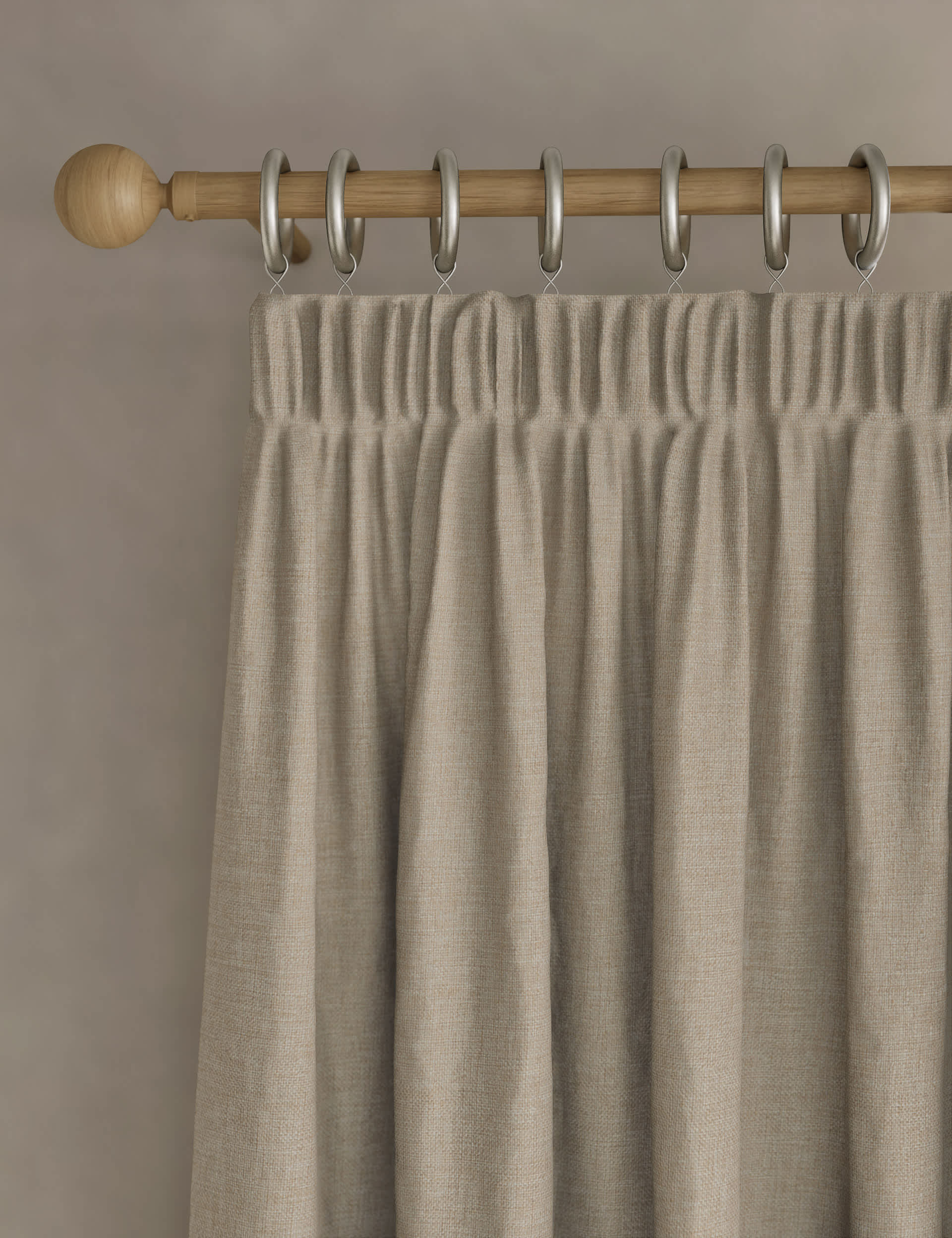 Isabelle pencil pleat blackout curtains polyester - British product