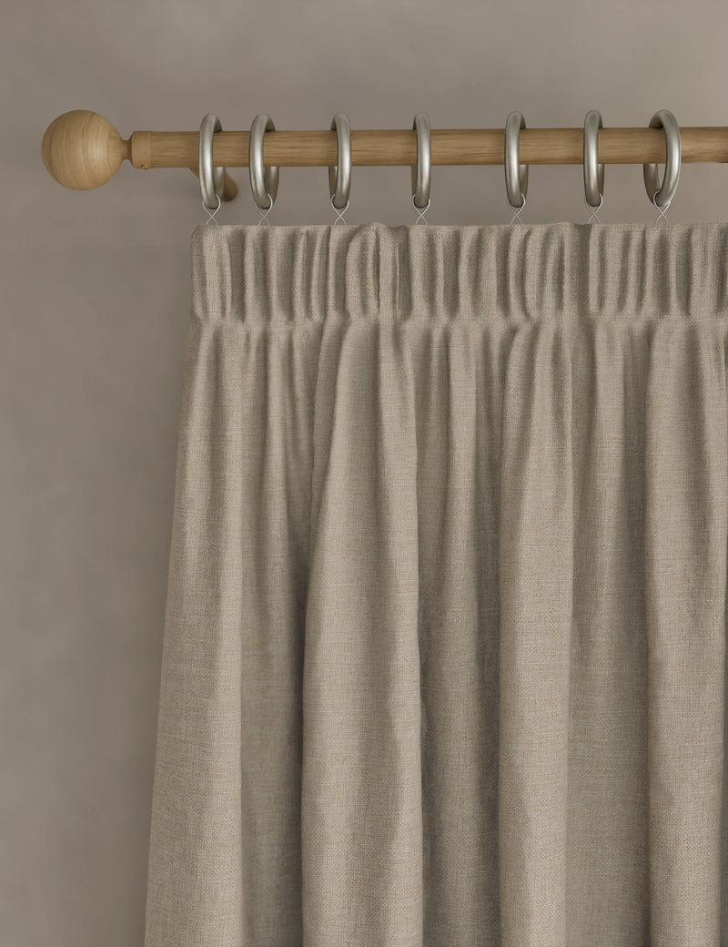 Isabelle pencil pleat blackout curtains polyester - British product